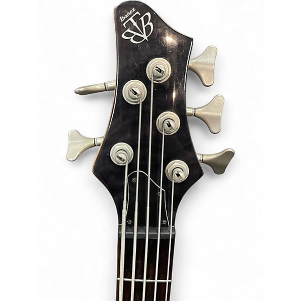 Used Ibanez BTB405e 5 String Trans Black Electric Bass Guitar