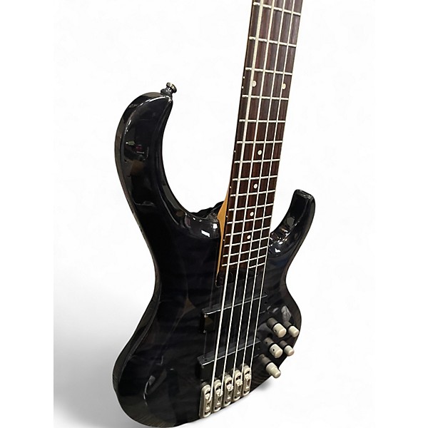 Used Ibanez BTB405e 5 String Trans Black Electric Bass Guitar