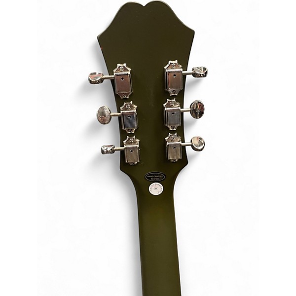 Used Epiphone Casino Worn Army Green Hollow Body Electric Guitar
