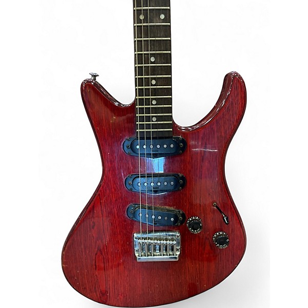 Vintage 1980s Yamaha sc400 Trans Red Solid Body Electric Guitar