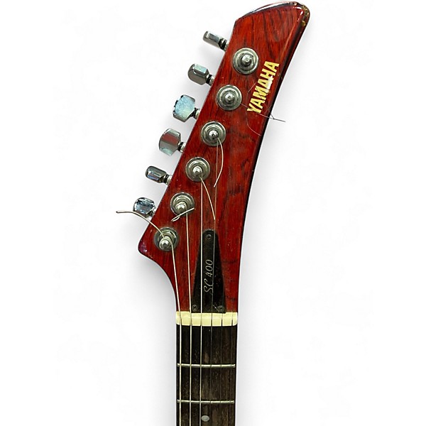 Vintage 1980s Yamaha sc400 Trans Red Solid Body Electric Guitar