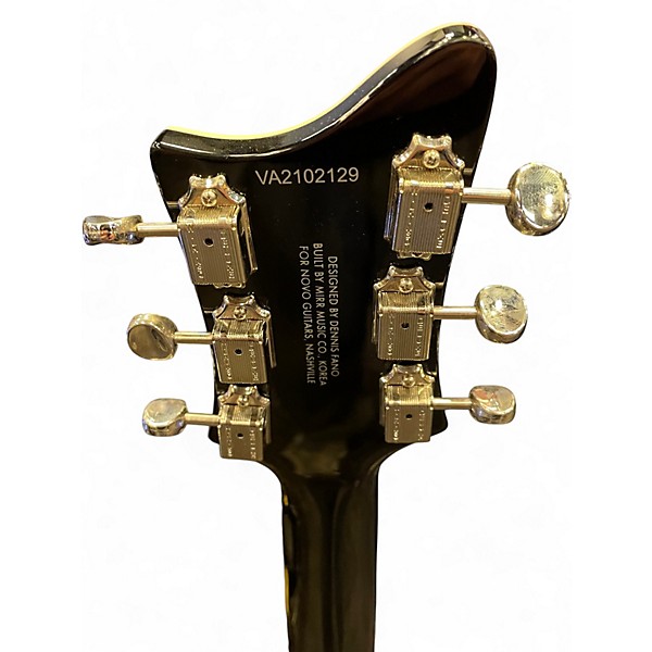 Used Rivolta Combinata VII Black and Gold Solid Body Electric Guitar
