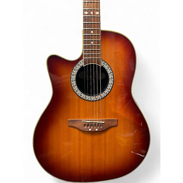 Used Ovation LCC047 Sunburst Acoustic Electric Guitar