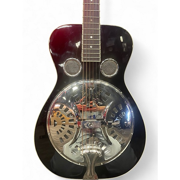 Used Recording King RR-36 Black and Silver Resonator Guitar