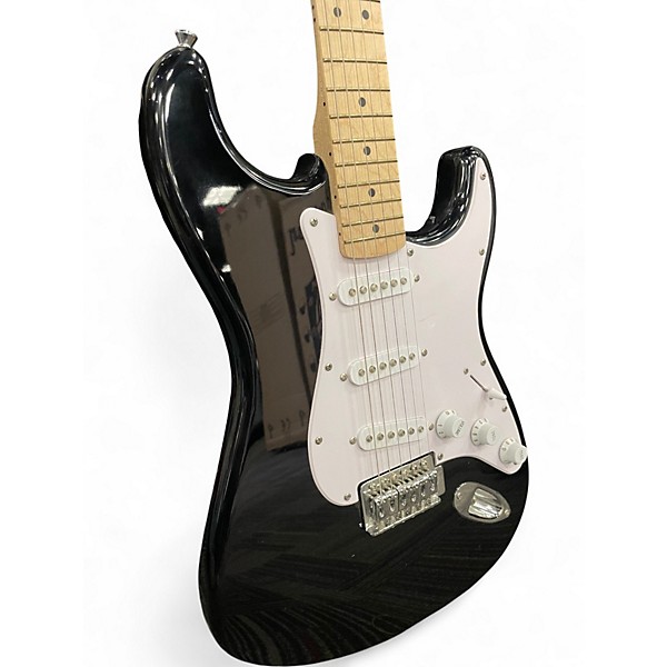 Used Squier Sonic Stratocaster Black and White Solid Body Electric Guitar