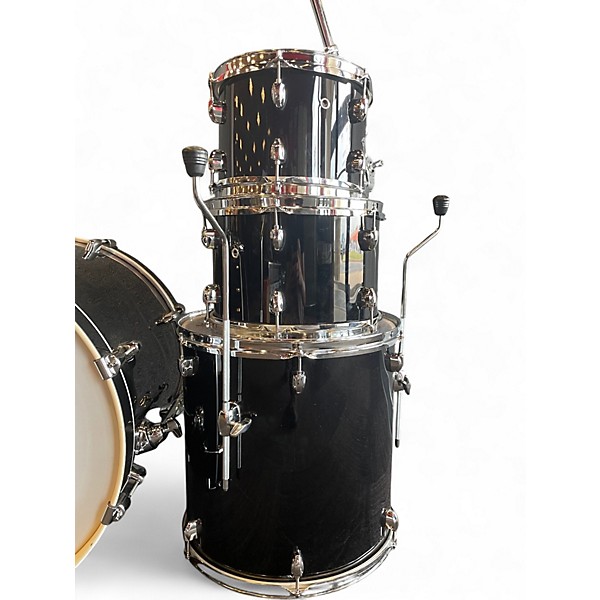 Used Pearl 4 Piece Export Black Drum Kit