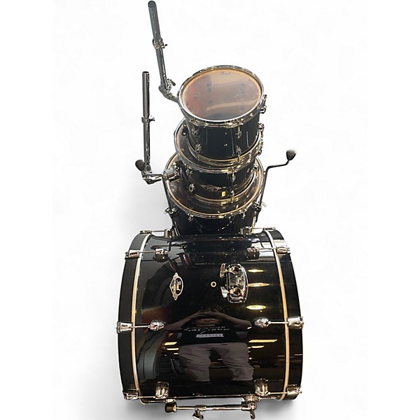 Used Pearl 4 Piece Export Black Drum Kit