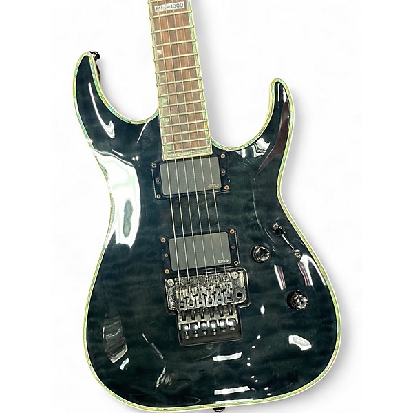 Used ESP LTD MH1000 Deluxe Black Solid Body Electric Guitar