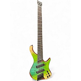 Used Ibanez ehb1505ms Green Electric Bass Guitar
