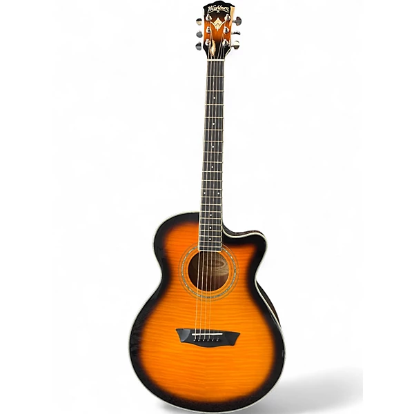 Used Washburn EA15-ATB-A 2 Tone Sunburst Acoustic Electric Guitar