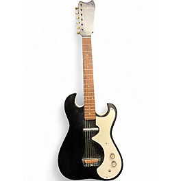 Vintage 1963 Silvertone VINTAGE 1963 W/AMP CASE Black and White Solid Body Electric Guitar