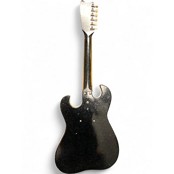 Vintage 1963 Silvertone VINTAGE 1963 W/AMP CASE Black and White Solid Body Electric Guitar