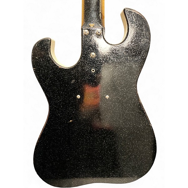Vintage 1963 Silvertone VINTAGE 1963 W/AMP CASE Black and White Solid Body Electric Guitar