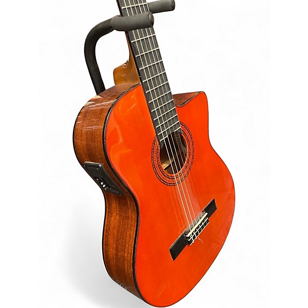 Used Washburn C5CE Amber Classical Acoustic Electric Guitar