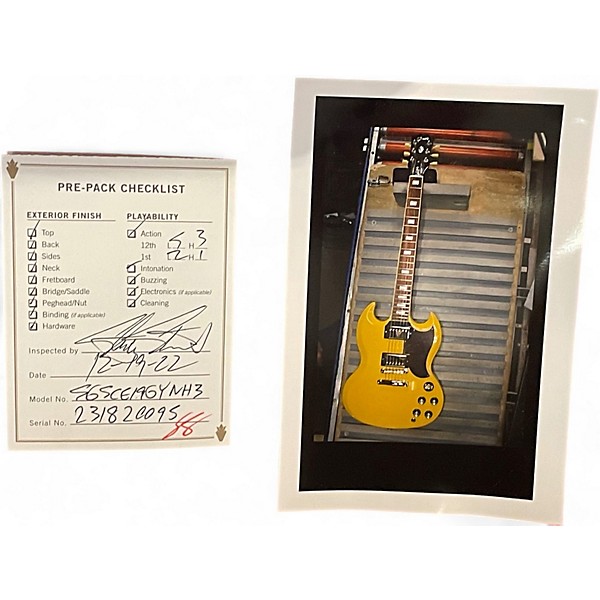 Used 2025 Gibson 2025 SG Standard 1961 Custom Color TV Yellow Solid Body Electric Guitar