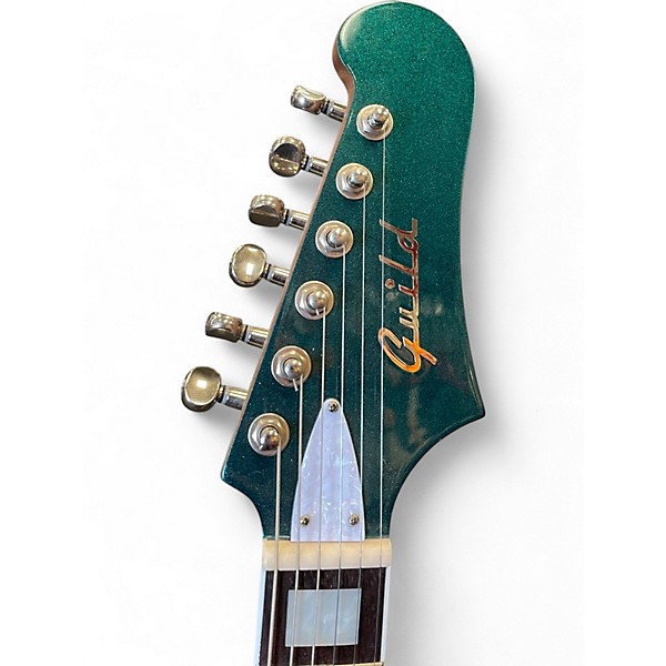Used 2023 Guild Surfliner Deluxe with upgrades Metallic Ferngully Green Solid Body Electric Guitar