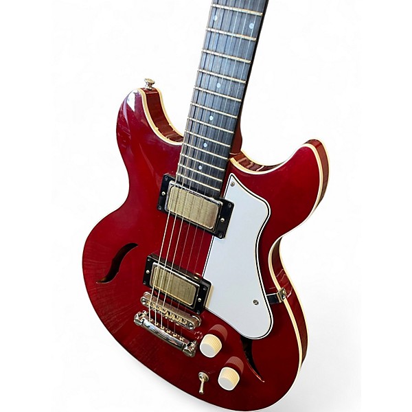 Used Harmony COMET Trans Red Solid Body Electric Guitar