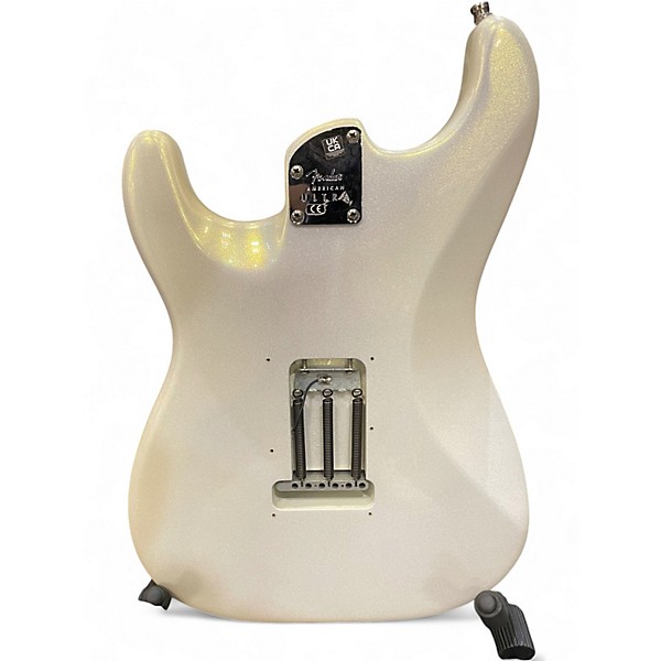 Used Fender American Ultra Stratocaster WHITE PEARL Solid Body Electric Guitar