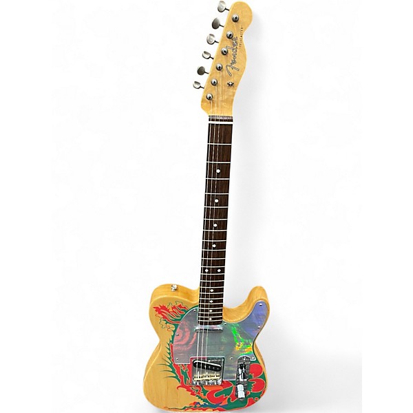 Used Fender Jimmy Page Dragon Art Telecaster Natural Solid Body Electric Guitar