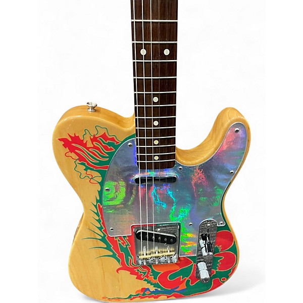 Used Fender Jimmy Page Dragon Art Telecaster Natural Solid Body Electric Guitar