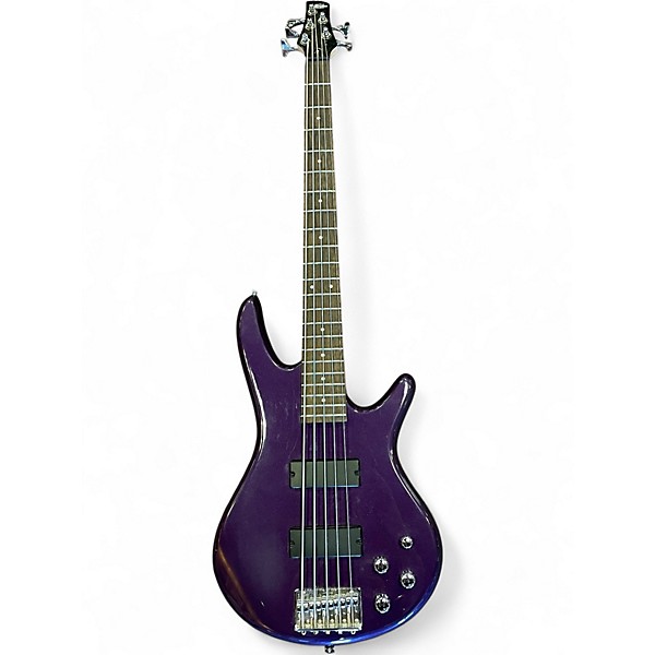 Used Ibanez GSR205 5 String Purple Electric Bass Guitar