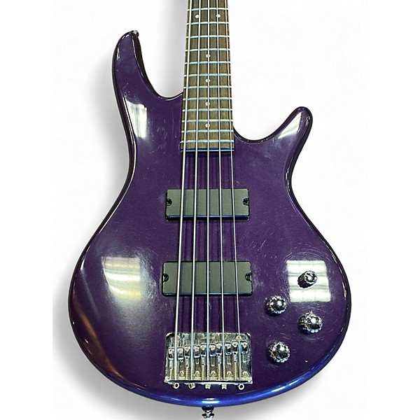 Used Ibanez GSR205 5 String Purple Electric Bass Guitar