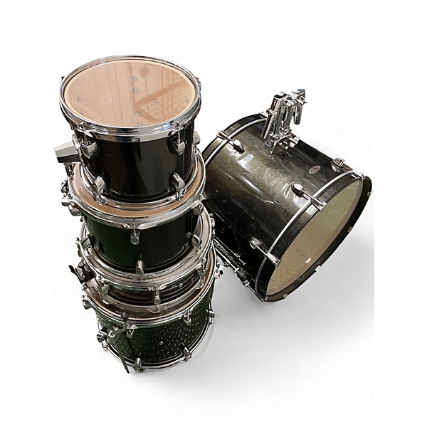 Used SPL 5 Piece Starter Green Drum Kit