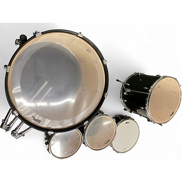 Used SPL 5 Piece Starter Green Drum Kit