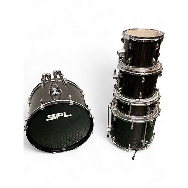 Used SPL 5 Piece Starter Green Drum Kit