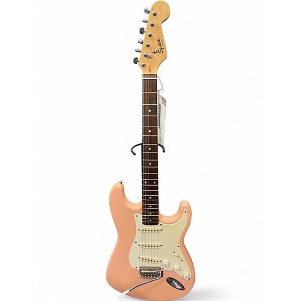 Used Squier Bullet Stratocaster Pink Solid Body Electric Guitar