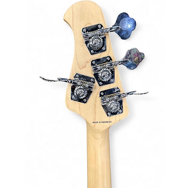 Used Sterling by Music Man Sub 4 Blue Electric Bass Guitar