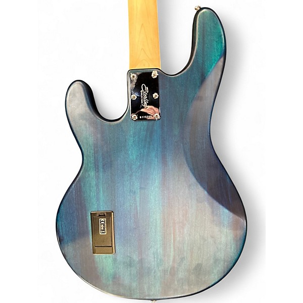 Used Sterling by Music Man Sub 4 Blue Electric Bass Guitar