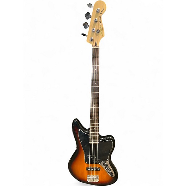 Used Squier Vintage Modified Jaguar Bass Special 3 Tone Sunburst Electric Bass Guitar
