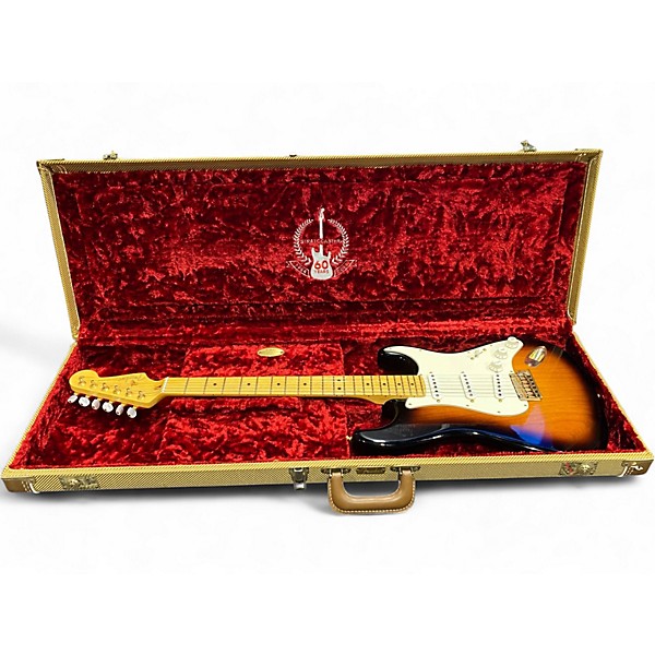 Used 2014 Fender 60th Anniversary Commemorative American Standard Stratocaster 2 Color Sunburst Solid Body Electric Guitar