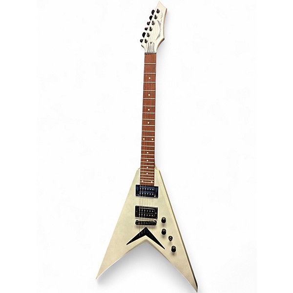 Used Dean Dave Mustaine Signature V Metallic Silver Solid Body Electric Guitar
