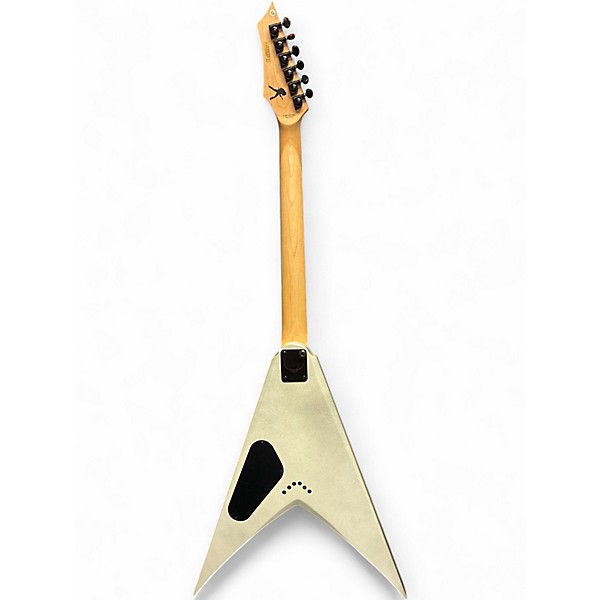 Used Dean Dave Mustaine Signature V Metallic Silver Solid Body Electric Guitar