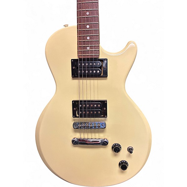 Used Hondo Deluxe 732 Vintage White Solid Body Electric Guitar