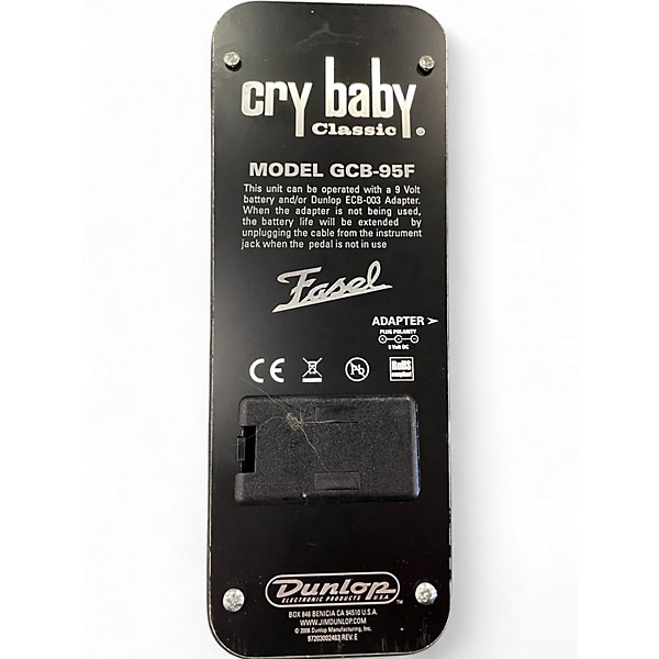 Used Dunlop GCB95F Crybaby Classic Wah With Fasel Inductor Effect Pedal