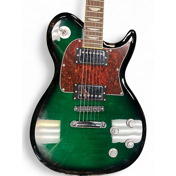 Used Keith Urban Limited Edition Single Cut Trans Green Solid Body Electric Guitar