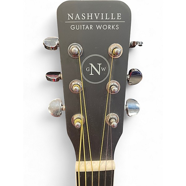 Used Nashille Guitar Works Om10 OM10 Natural Acoustic Guitar