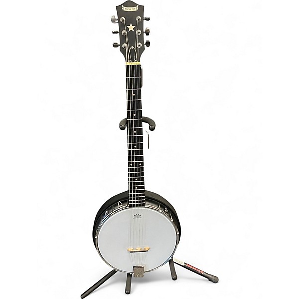 Used Rocky Top 6 String Banjo closed Back Black Banjo