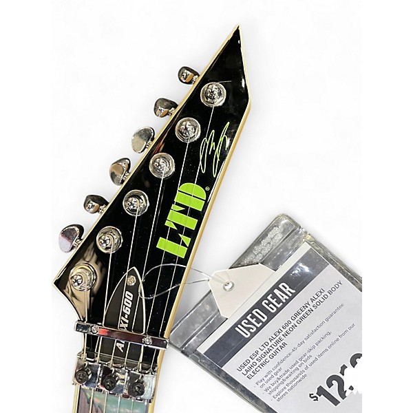 Used ESP LTD Alexi 600 Greeny Alexi Laiho Signature Neon Green Solid Body Electric Guitar