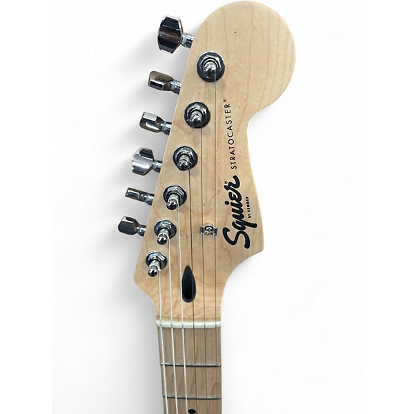 Used Squier Stratocaster Black Solid Body Electric Guitar