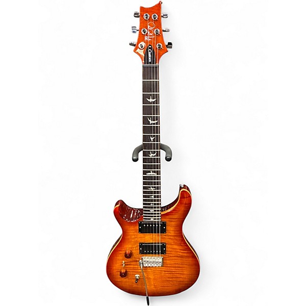 Used PRS SE Custom 24 LEFT HANDED DARK CHERRY BURST Solid Body Electric Guitar