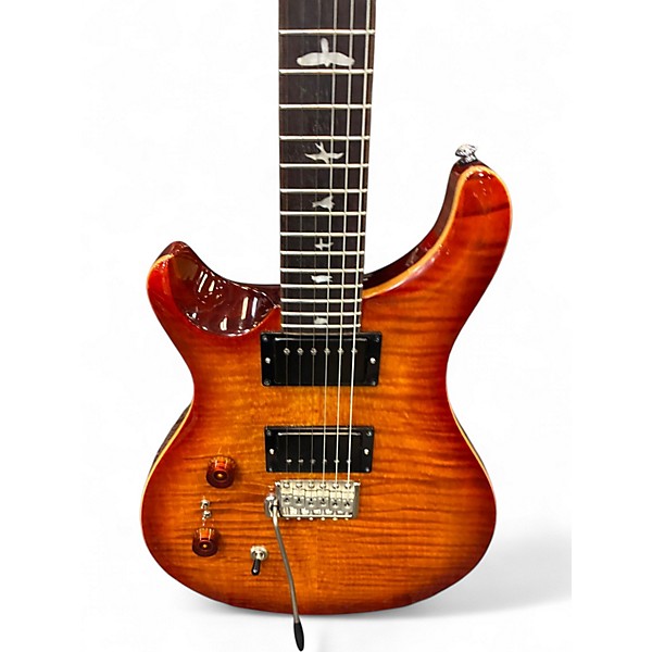 Used PRS SE Custom 24 LEFT HANDED DARK CHERRY BURST Solid Body Electric Guitar