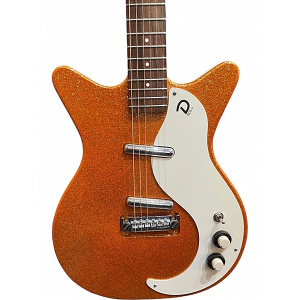 Used Danelectro D59M Orange Sparkle Solid Body Electric Guitar