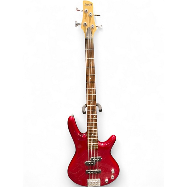 Used 2000s Ibanez gio Satin Red Electric Bass Guitar