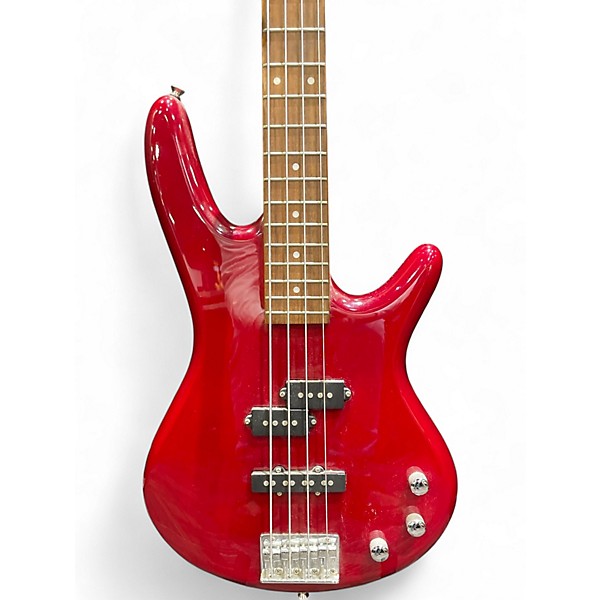 Used 2000s Ibanez gio Satin Red Electric Bass Guitar