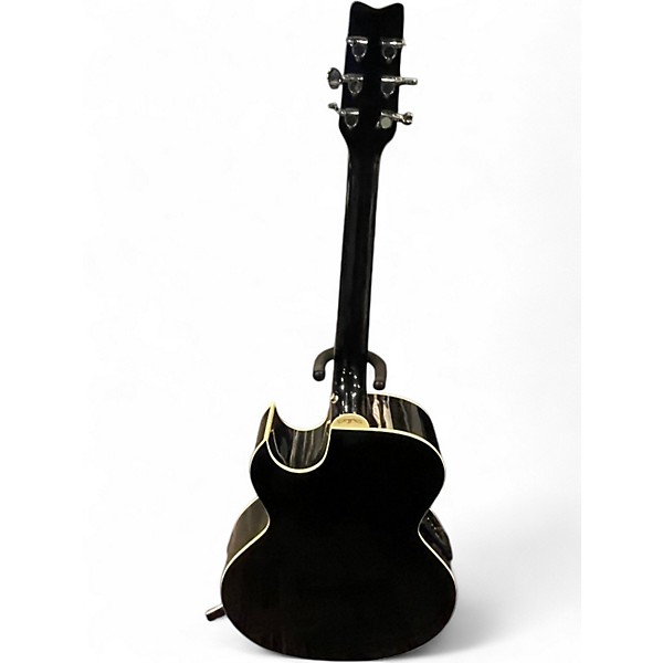 Used 2006 Washburn EA9B Black Acoustic Electric Guitar