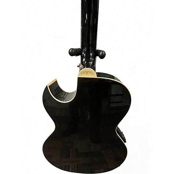Used 2006 Washburn EA9B Black Acoustic Electric Guitar